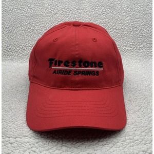 Firestone Airide Springs Baseball Hat Mens OSFM Hook Loop‎ Red Cars Dad Cap